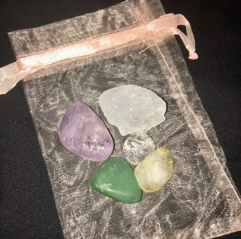 Zodiac crystal pouches